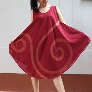 🆕🌹HAND MADE HAND PAINTED 100% SOFT COTTON DRESS